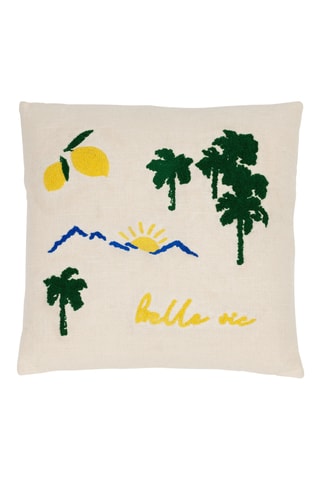 Housse de coussin Medi - Jaune et vert foncé - 45 x 45 cm