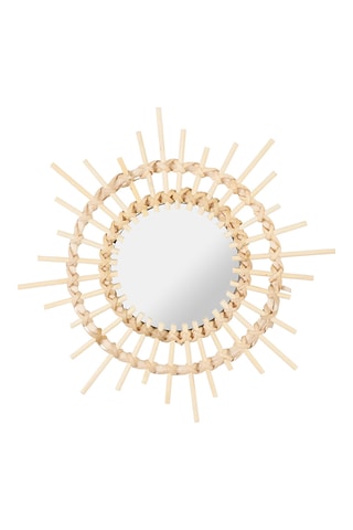 Miroir en rotin - 25 cm - Naturel