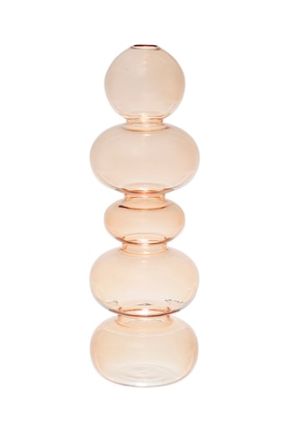 Vase en verre borosilicate Funky - 21 cm - Rouge brique