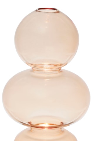 Vase en verre borosilicate Funky - 21 cm - Rouge brique