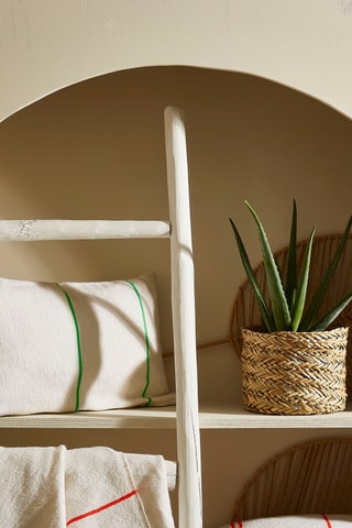 Housse de coussin Belle Vie - Blanc - 50 x 30 cm