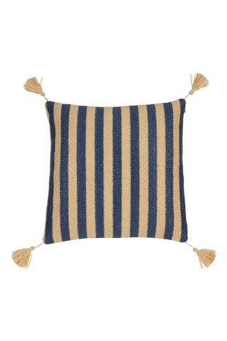 Housse de coussin Medi - Indigo et beige - 45 x 45 cm