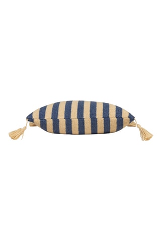 Housse de coussin Medi - Indigo et beige - 45 x 45 cm