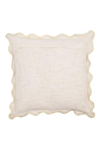 Housse de coussin Lumi - Ecru et vert - 49 x 49 cm
