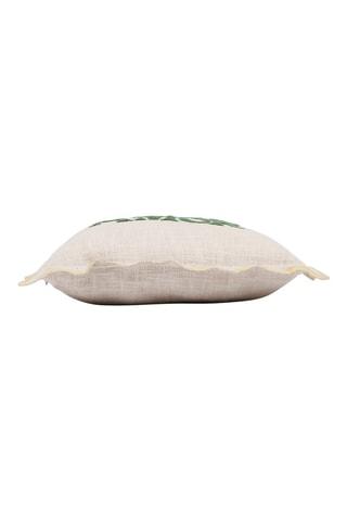 Housse de coussin Lumi - Ecru et vert - 49 x 49 cm