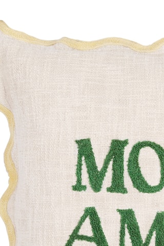 Housse de coussin Lumi - Ecru et vert - 49 x 49 cm