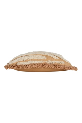 Housse de coussin Ter-brulée - Ecru et camel - 45 x 45 cm