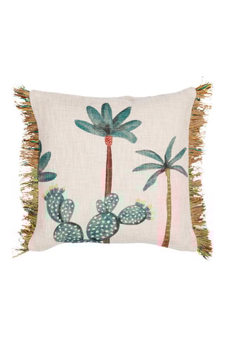 Housse de coussin Patchuca - Vert d’eau et écru - 45 x 45 cm