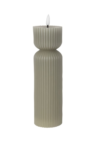 Bougie LED Pilier - Vert d’eau