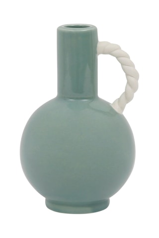 Vase en grès Funny - 17 cm - Vert d’eau