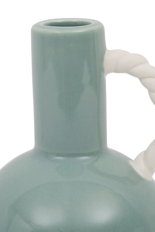Vase en grès Funny - 17 cm - Vert d’eau