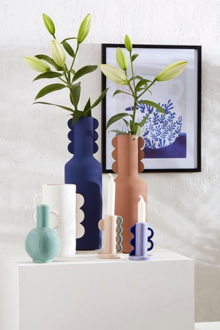 Vase en grès Funny - 17 cm - Vert d’eau