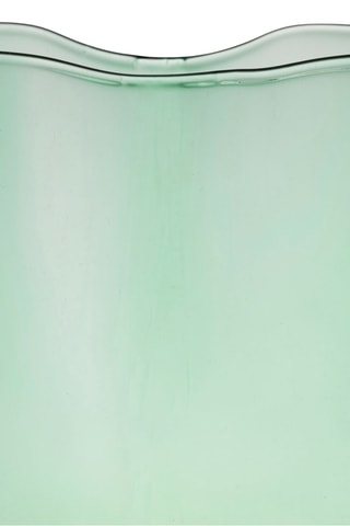 Vase en verre borosilicate Funky - 11 x 7,5 x 25 cm - Turquoise
