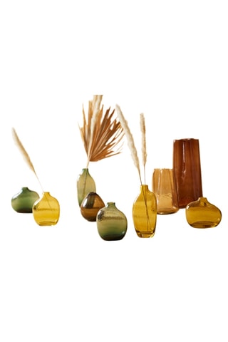 3 vases Cyrius - 12,5 cm - Ecru et marron clair
