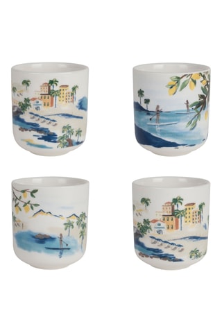 4 tasses en porcelaine Medi - 10 cl