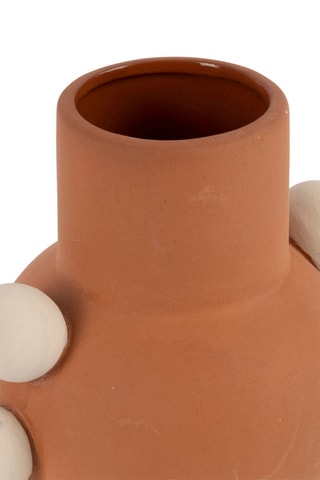 Vase en terre cuite Maderia - 20,5 cm - Camel et beige clair