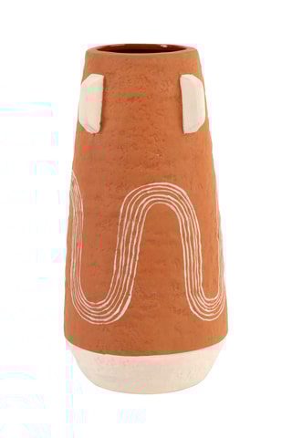 Vase en terre cuite Maderia - 20 cm - Rouge brique
