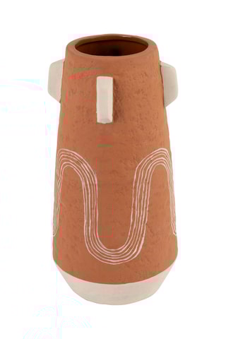 Vase en terre cuite Maderia - 20 cm - Rouge brique