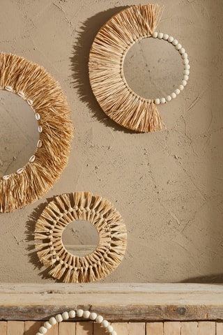 Miroir Blue Sand - 33 x 42 cm - Naturel