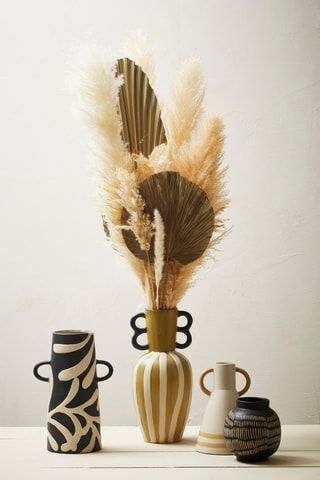 Vase en grès Ligne - 15 cm - Noir