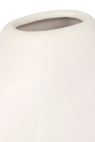 Vase en grès Blue Sand - 15,5 cm - Blanc