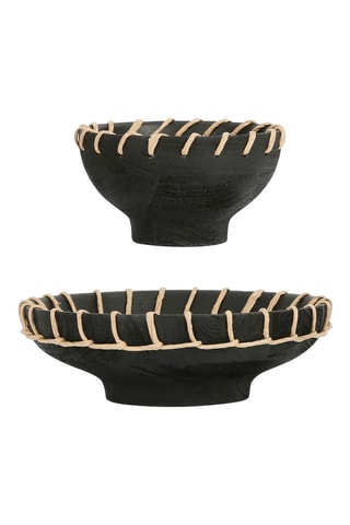 2 coupes en manguier Maderia - Noir et naturel