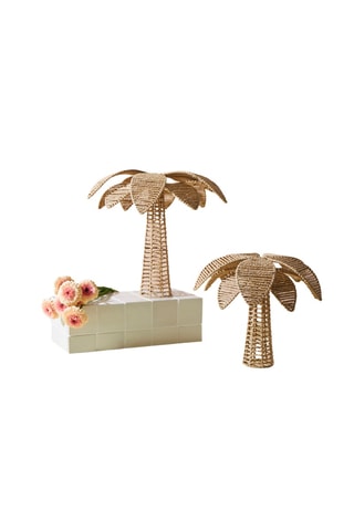 Déco palmier Palma - 46 cm - Beige