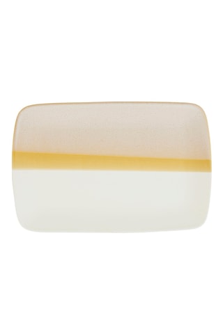 Plat de service en porcelaine Earth Note - 27,5 x 18 cm