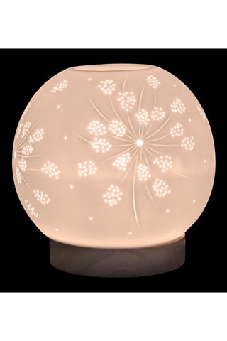 Lampe à poser en porcelaine Fleur - Blanc - 25 W