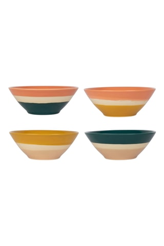 4 coupelles en porcelaine Funky - 14,5 cm