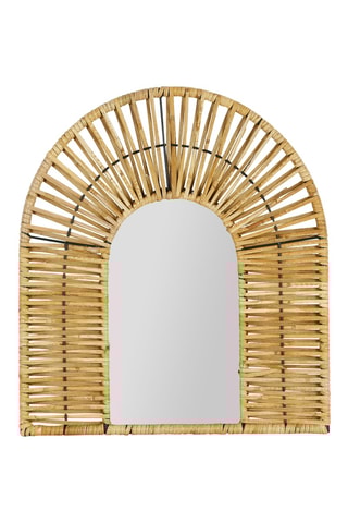 Miroir en rotin - 37 x 41 cm - Naturel