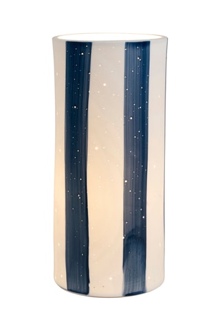 Lampe à poser en porcelaine Alaria - Indigo et blanc