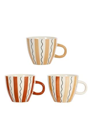 3 tasses en grès Madeira - 60 cl