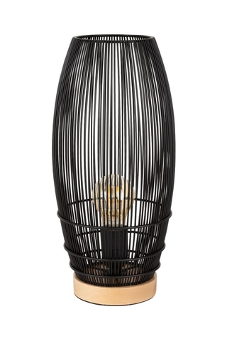 Lampe à poser en bois Ferline - Noir - 40 W