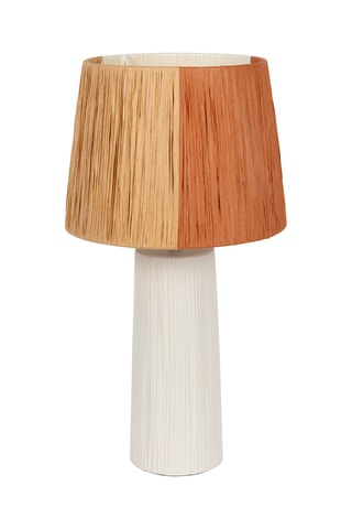 Lampe à poser en céramique Lignes - Ecru