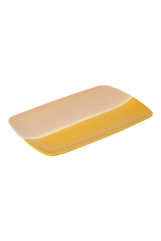 2 plats de service en porcelaine Funky - 28 x 18 cm