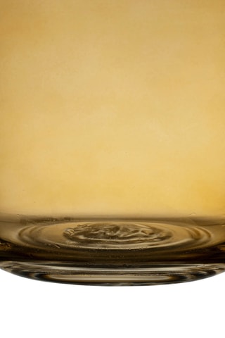 Vase en verre borosilicate Funky - 14 x 40 cm - Jaune et rouge brique
