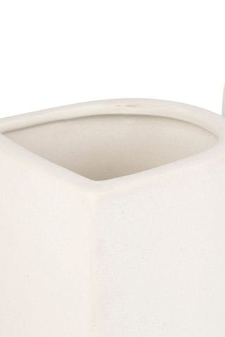Vase en grès Blue Sand - 22 cm - Blanc