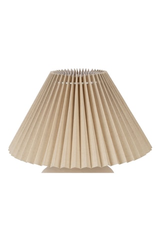 Lampe à poser en céramique et lin Greeka - Naturel