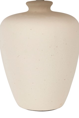 Lampe à poser en céramique et lin Greeka - Naturel
