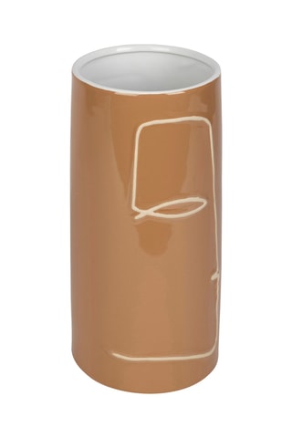 Vase en grès Organic - 28 cm - Camel