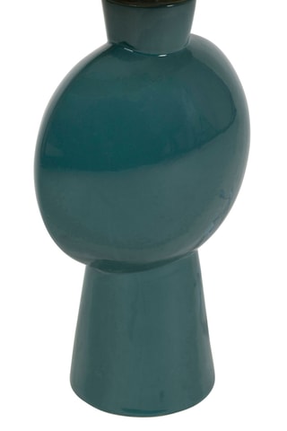 Lampe à poser en céramique Seguia - Vert émeraude et beige
