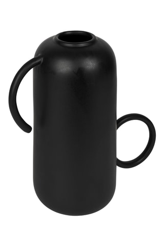 2 vases en grès Arty - 24,5 et 20 cm - Noir