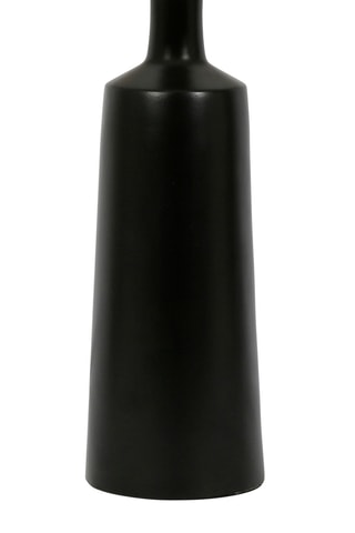 Lampe de table en lin Haleg - Noir - 60 W