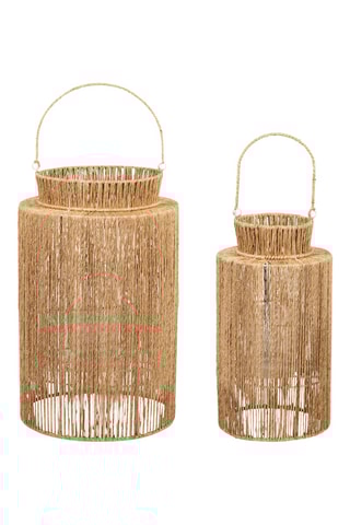 2 lanternes - 48 et 35 cm - Naturel