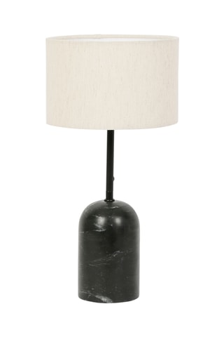 Lampe de table en lin et marbre Organic - Noir