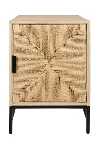 Table de chevet 1 porte en bois de paulownia Kenda - 40 x 40 x 60 cm