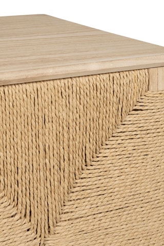 Table de chevet 1 porte en bois de paulownia Kenda - 40 x 40 x 60 cm