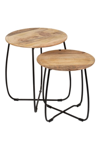 2 tables d'appoints Hervea - 48 x 54 cm et 42 x 44 cm 