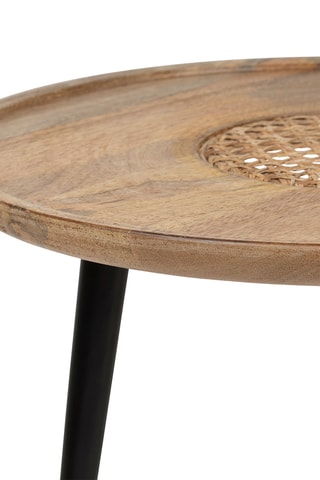2 tables basses en manguier Balamea - 48 x49/42x46,5 cm
